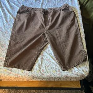 Catherines Women's Brown Jean Shorts